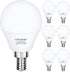 comzler Ceiling Fan Light Bulbs, 60 Watt Equivalent, 5000K Daylight White, E12 Base A15, 600lm, Non-Dimmable, Pack of 6