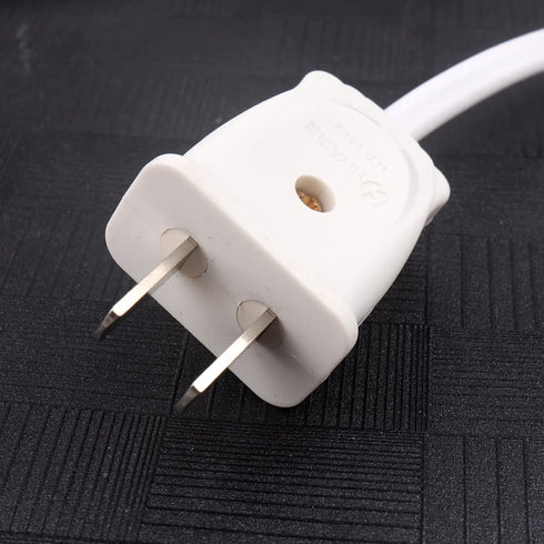 1pcs White Hanging Light Cord E27 Socket to 2-Prong with On/Off Switch, 26ft Wire