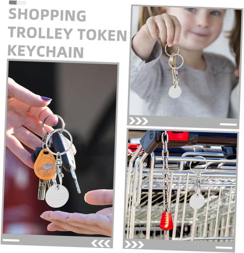 1piece COHEALI Shopping Cart Keychain Token Key for Grocery Trolleys Convenient Quarter Holder for Easy Access Unisex