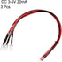 uxcell 3Pcs 5mm Pre Wired LED, Red DC3-5V Clear Lens, Light Emitting Diodes by uxcell