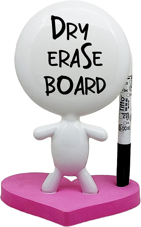 Dry Erase Board - TITTO in Love, Ceramic Doll, Ideal for Home & Office Decor, Gift Idea (Pink)
