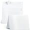 White Shimmer 5x7 Blank Cards and Envelopes, Goefun Pearl White Folded Cardstock
