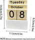 IELEPHONIX Wooden Perpetual Calendar for Desk, Metal Wood Month Date Display for Teachers, Students, Classroom, Rustic