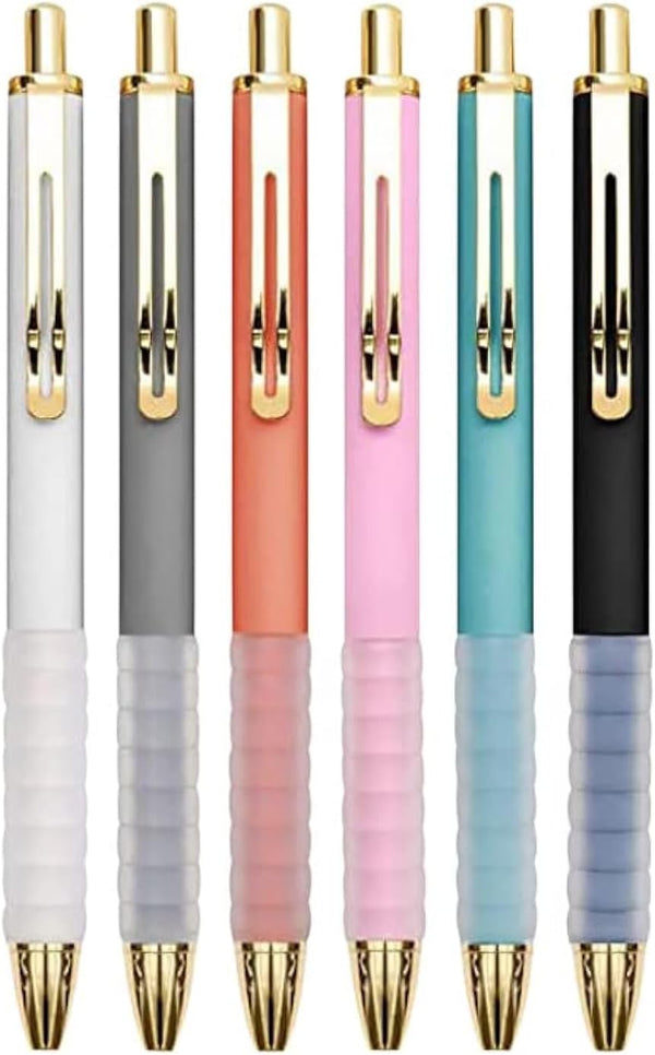 Ballpoint Pens Black Ink 1.0 mm Medium Point, Smooth Writing Office Supplies for Women & Men, Note Taking (6-pack)