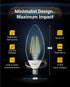 6 Pack Bulb B11, Bulbs 500 5W (40W 4000K E12 Sunco Dusk to Dawn LED Outdoor Light Edison Filament Candelabra for Porch