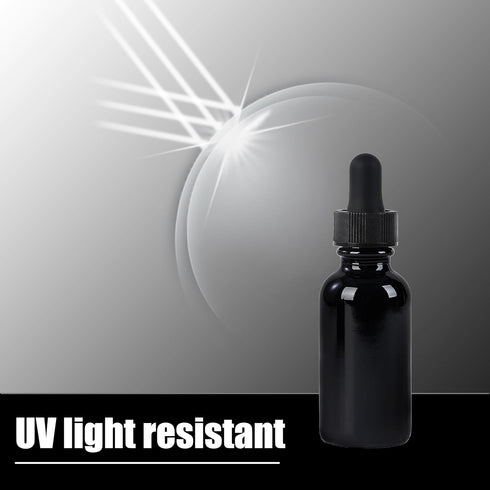 12 Pcs 1oz Glass Dropper Bottles, Leakproof Tincture Bottles with Black Reusable Eye Dropper for All Liquids