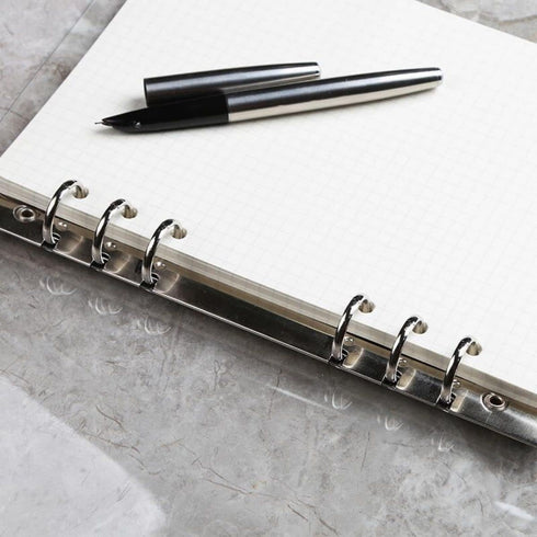 Elsjoy 6 Pack A5 Clear PVC Binder, 6-Ring Soft Notebook Binder, Refillable Notebook, 9.3" x 7"