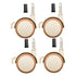 Didiseaon 4pcs Stem Casters with Brake Rubber Swivel Wheels Nursery Furniture Mounting