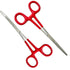 artlab German Vinyl Grip Locking Straight & Curved Hemostat -Hemostat Forceps- Stainless Steel