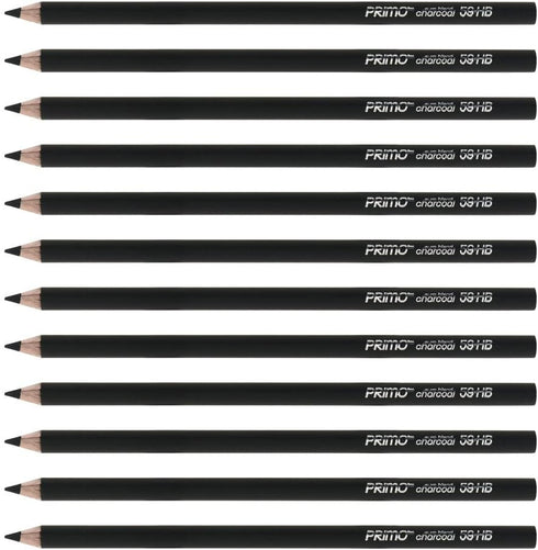 Primo Euro Blend HB Charcoal Pencils, Box of Twelve Hard (59-HB)