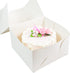 8 8 5 Inches, 10 Count Global Sugar Art Auto-Popup Deep Square Cake Box with Window, White x x