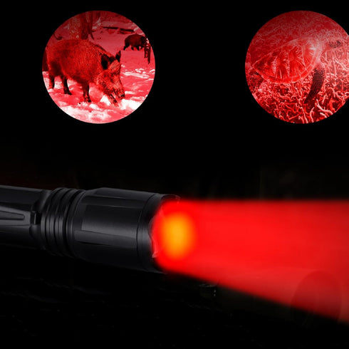 4 1 LUMENSHOOTER Upgraded Zoomable Red Flashlight, Color in Flash Light, Green Red Blue White Multi-Color RGBW Led