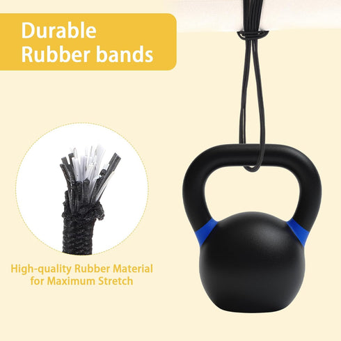 TIESOME 6 Pack 13-30 Trash Can Rubber Bands, Heavy Duty Elastic Trash Bag Holder For Gallon Bins, High Elasticity