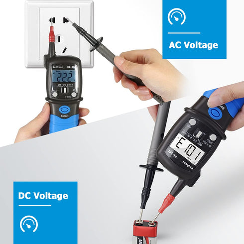 Kethvoz Voltage Tester Digital Multimeter Pen 600V with 6000 Count TRMS AC DC Volt Detector and Continuity Tester