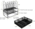 BLU MONACO Black Workspace Desk Organizers and Storage Accessories with File Organizer