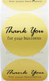 Hybsk Thank You for Your Business Stickers, Gold Foil 1.5" Round, 500 Labels Per Roll