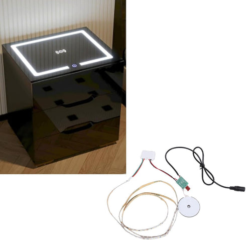LICAEVEY 3 2 LED Strip Light with Touch Control, Colors Wireless Charging Night Stand Light with USB Ports, for Bedside