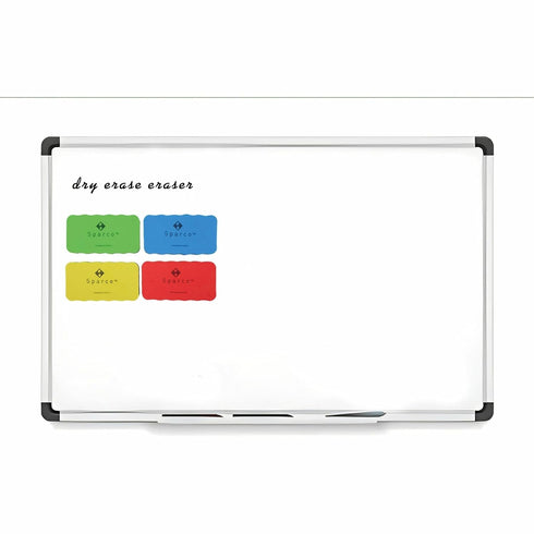 Sparco Assorted Colors Magnetic Whiteboard Erasers, Box of 12