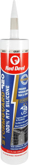 Red Devil 078050 StormGuard 920 100% RTV Silicone Window and Door Sealant, Gray, 10.1 oz. Tube, 1-Pack
