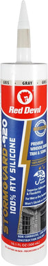 Red Devil 078050 StormGuard 920 100% RTV Silicone Window and Door Sealant, Gray, 10.1 oz. Tube, 1-Pack