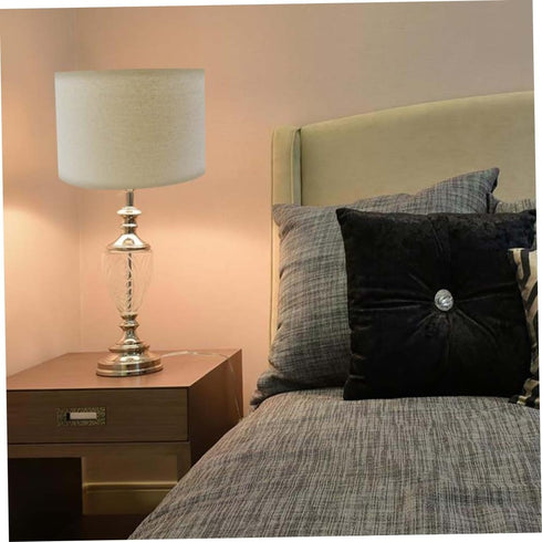 CurcKua 7.86x7.86x7.07 Inch Floor Lamp Shades Table Fine Linen Lampshade Covers Removable Washable Drum Lampshades