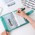 SKYDUE Budget Binder, Money Saving Binder with Zipper Envelopes, Cash Envelopes and Expense Sheets (Turquoise)