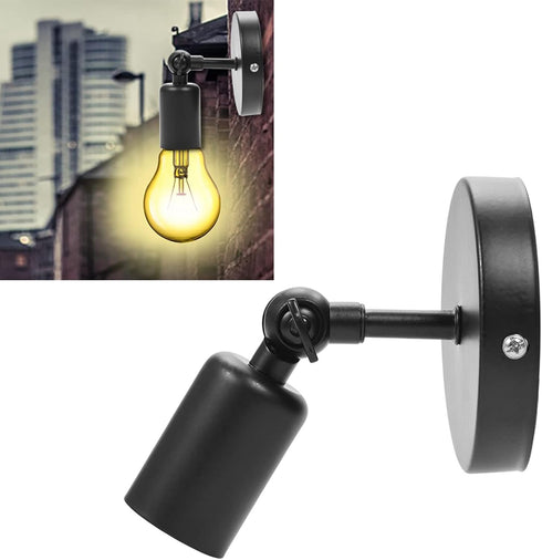 E27 Aramox Retro Wall Sconce, Metal Decorative Light Holder with Socket for Bedroom Corridor Coffee Shop Bar Wall Light