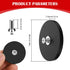 4Pcs 100LBS M6 Thaibear Rubber Coated Magnets, Rubber Coated Neodymium Magnets with Magnetic Assembly Base