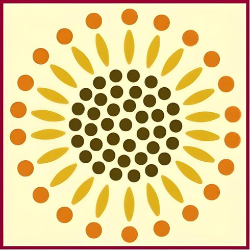 1 6" 6" Sunflower Stencil - x Flower Floral Arrangements Bouquet Border Colonial Romantic DIY Vase Pitcher Decor