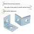 CNQLIS 10 Pcs 2 Hole L Shaped Connector Bracket, Fit for 1-5/8" Wide Taller Strut Channel, Includes Screws