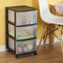 LovingStar 3 WheelsSet 1 Plastic Storage Drawer Cart, Medium Home Organization Storage Container with Large Drawers