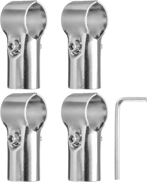 uxcell 4Pcs 180 Degree Structural Pipe Connectors 2 Way End Rails Clamp