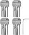 uxcell 4Pcs 180 Degree Structural Pipe Connectors 2 Way End Rails Clamp
