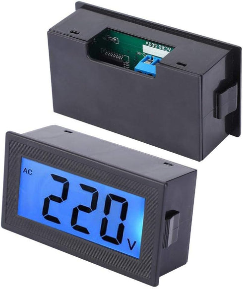 YB5135DB AC80-500V Two Wires Mini Digital Voltmeter Panel with LCD Display, Voltage Monitor Tester Gauge