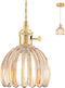 Mini Pendant Lights Kitchen Island, Small Adjustable Pendant Light Fixture with Amber