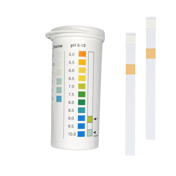 Residual Chlorine 0-10 ppm & pH 5-10 Combo Multi Pad Test, Vial of 50 Strips