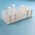 Plastic Test Tube Rack for 20mm, 40 Wells, Detachable (White, 40 Hole)