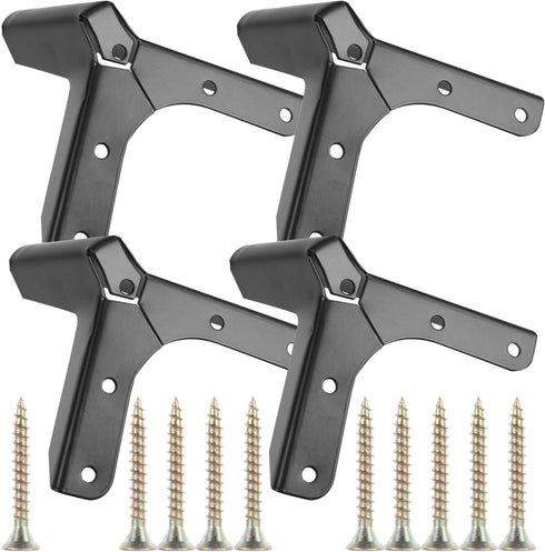 POPETPOP Matte Black Metal Sofa Legs and Cabinet Feet, 8cm Furniture Support