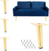 Bivethoi 4PCS 4 Inch Oblique Furniture Legs Sofa Legs, Mid-Century Couch Legs Tapered Chair Legs, Metal Ottoman Legs