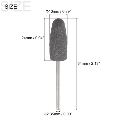 uxcell Silicone Rubber Grinding Buffing Wheel, 120 Grits, 10mm Dia Cone Shape Polishing Head for Electric Rotary Tool
