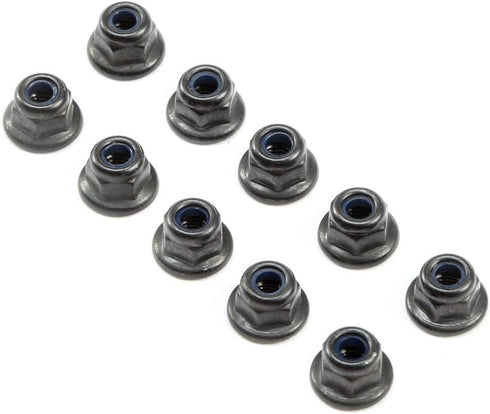 Team Losi Racing M3 Flanged Lock Nuts - 10 TLR245016 Gas Car/Truck Replacement Parts