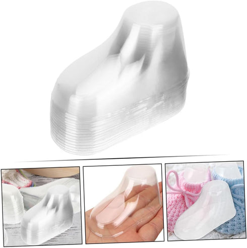 50pcs GLEAVI Boys and Girls Shoe Rack Plastic Boy Girl Feet Models Booties Display Holder for Store
