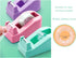 Tape Dispenser Desk with 12 Rolls Transparent Tape, Cute Small Packing Refills for Christmas Gift Wrapping