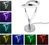 11.8inch-Unique 7 10W OUKANING LED Spiral Table Lamp, RGB Bedside Lamp, Colors Touch Changing Color Nightstand Lamp
