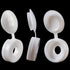PAGOW 50 Pcs White Plastic Hinged Screw Cover Caps, Fold Snap Washer Flip Tops for Protection