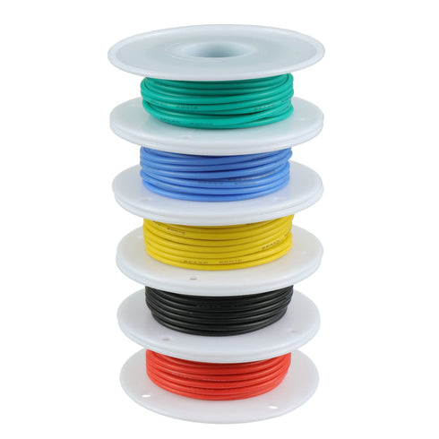 BOJACK 22 300V 20 3mm Stripper(5 19.69Ft 22AWG) AWG Flexible Silicone Wire Electric Wire Hook up Wire Kit Cables