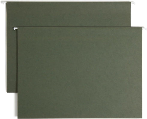 Box Bottom Hanging File Folder, Smead, 3" Expansion, Legal Size, Standard Green, 25 per Box