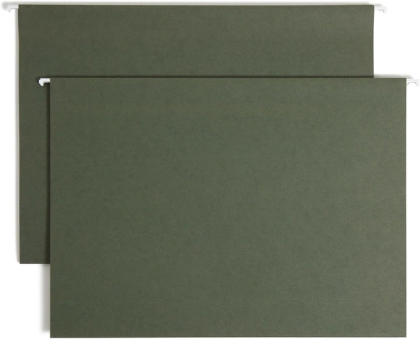 Box Bottom Hanging File Folder, Smead, 3" Expansion, Legal Size, Standard Green, 25 per Box