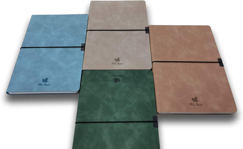 Writing Journal Notebook, A5 5.8x8.3”, College Ruled/Lined, Premium Faux Leather Soft Cover, Green, Inner Pocket,