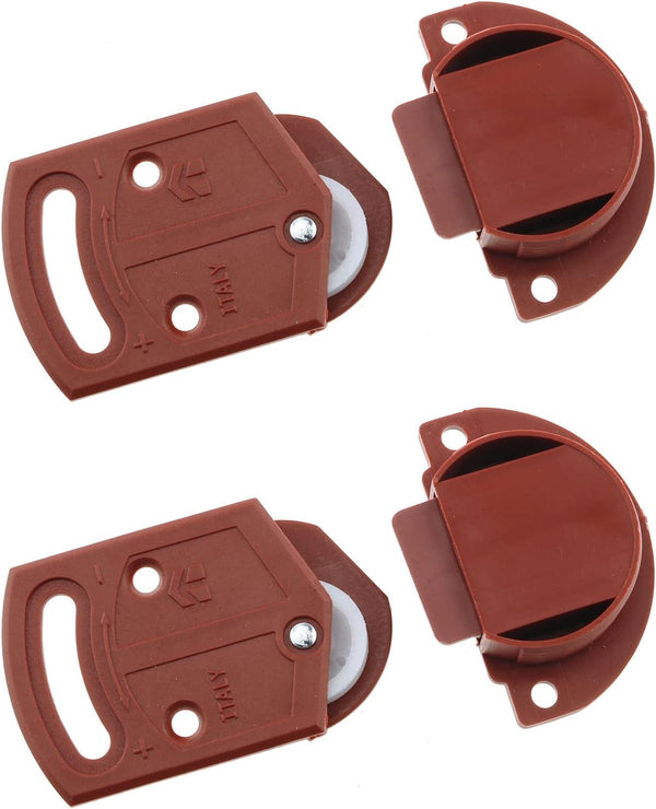 2Pairs Old-fashioned Wardrobe Sliding Door Roller Gear Track Panel Internal Kit, Furniture Sliding Door Accessories
